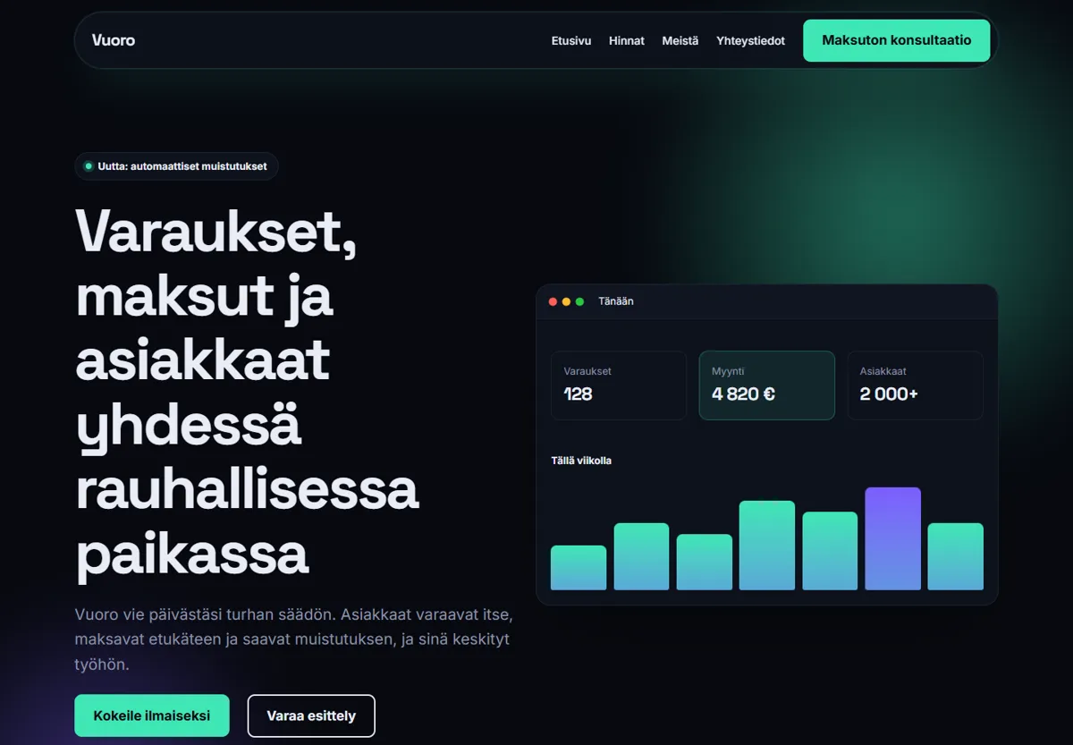 Example site: Software